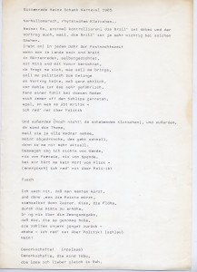 Büttenrede Heinz Schenk 198501